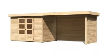 Dřevěný zahradní domek ASKOLA 4 s přístavkem 280 Dekorhome