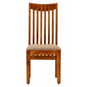Židle Gani s polstrovaným sedákem z indického masivu palisandr, Světle medová