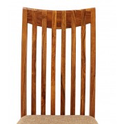 Židle Gani s polstrovaným sedákem z indického masivu palisandr, Natural