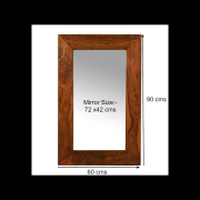 Zrcadlo Gani 60x90 z indického masivu palisandr Ořech