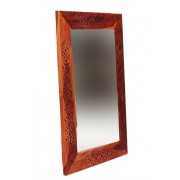Zrcadlo Mira 60x90 z indického masivu palisandr, Super natural