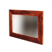 Zrcadlo Mira 60x90 z indického masivu palisandr, Světle medová