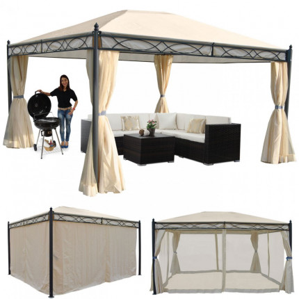 Pergola s boční stěnou 4x3 m WH5133 Dekorhome