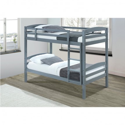 Patrová postel FORKOLA 90x200 cm šedá
