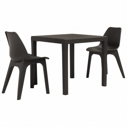 Zahradní bistro set 3 ks plast Dekorhome