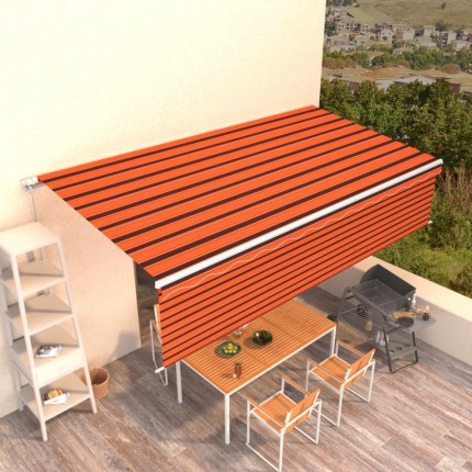 Ručně zatahovací markýza s roletou 500x300 cm Dekorhome