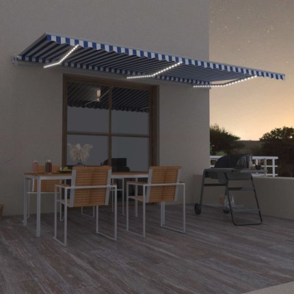 Automatická markýza s LED a senzorem větru 400x350 cm Dekorhome