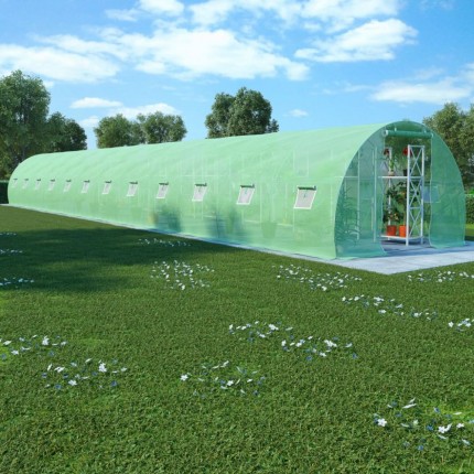 vidaXL Skleník s ocelovou konstrukcí 54 m² 18 x 3 x 2 m