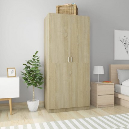 vidaXL Šatní skříň dub sonoma 90 x 52 x 200 cm dřevotříska