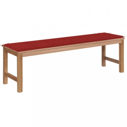 Zahradní lavice s poduškou 150 cm masivní teak Dekorhome