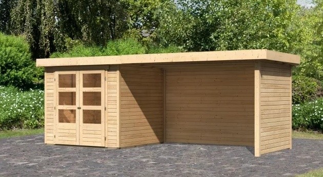 Dřevěný zahradní domek ASKOLA 2 s přístavkem 280 Dekorhome