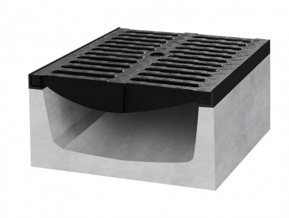 betonový žlab D400 s litinovou mříží H600 500 x 400 x 600 mm