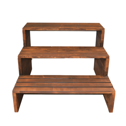 Schůdky k vířivce RUSKETUS - 3 nášlapy, šíře 100 cm