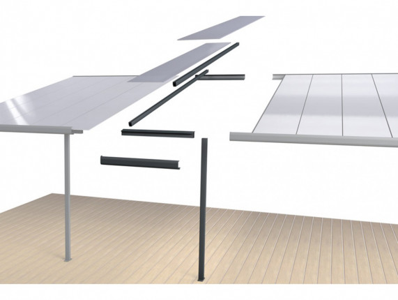 Terrassendach Original prodloužení bílá 1,2 x 3,06 m