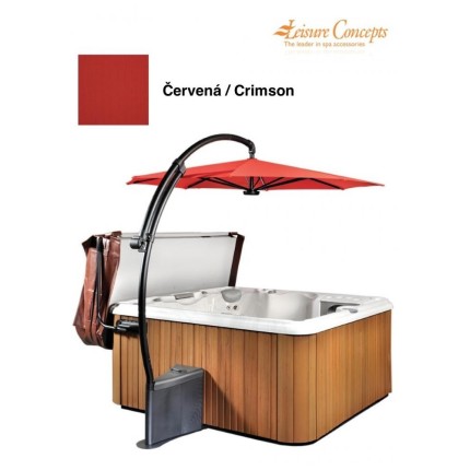 Slunečník SPA UMBRELLA - crimson w/light