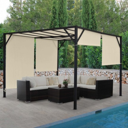 Pergola se stahovací střechou 3x3 m Dekorhome