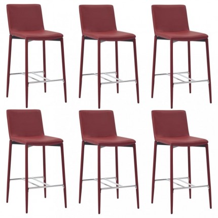 Barové židle 6ks umělá kůže / kov Dekorhome