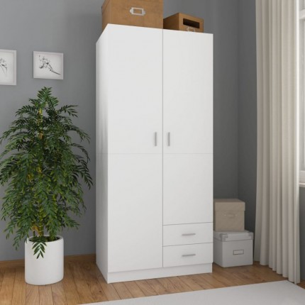 vidaXL Šatní skříň bílá 80 x 52 x 180 cm dřevotříska