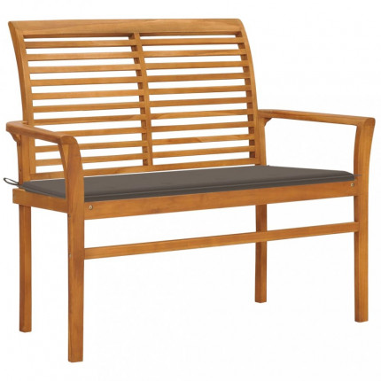 Zahradní lavice s poduškou 112 cm masivní teak Dekorhome