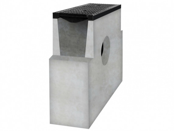 betonová vpusť D400 s litinovou mříží H200 500 x 250 x 700 mm