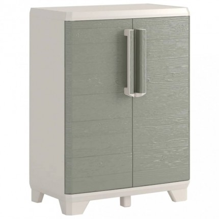 Keter Spodní skříňka Wood Grain krémová a taupe 68 x 39 x 97 cm