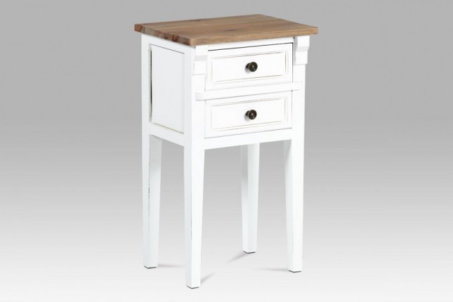 Noční stolek ND-521 WT hnědá / bílá