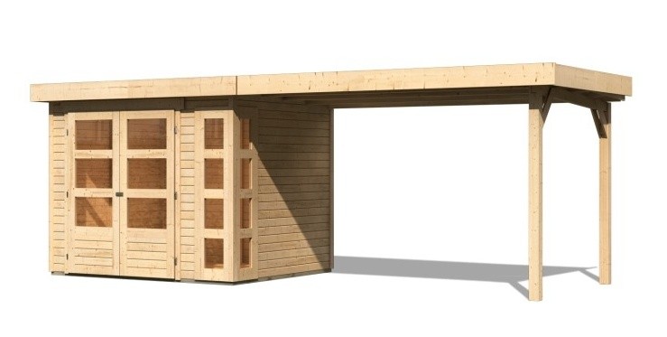 Dřevěný zahradní domek KERKO 3 s přístavkem 280 Dekorhome