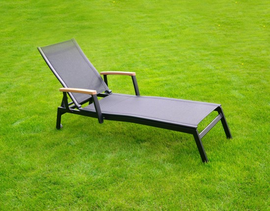 Zahradní lehátko ANGELA (ZWC-96) černá