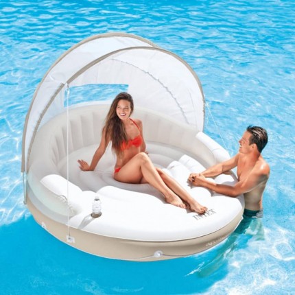 Intex Nafukovací ostrov se stříškou 199 x 150 cm 58292EU