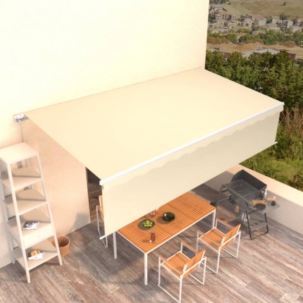 Ručně zatahovací markýza s roletou 400x300 cm Dekorhome
