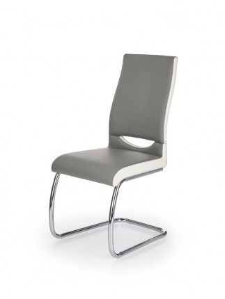 Jídelní židle K259 šedá / bílá
