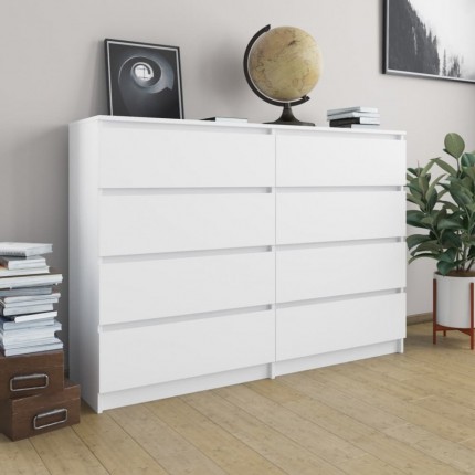 vidaXL Příborník bílý 140 x 35 x 99 cm dřevotříska