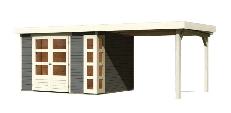 Dřevěný zahradní domek KERKO 5 s přístavkem 280 Dekorhome