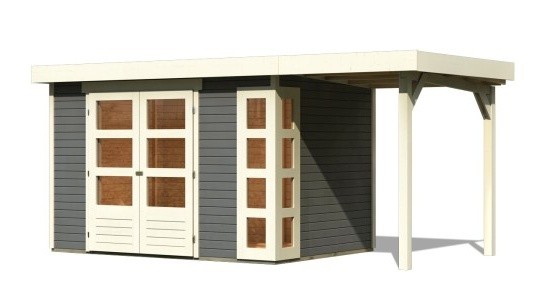 Dřevěný zahradní domek KERKO 4 s přístavkem 150 Dekorhome