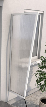 Guttavordach boční stěna B2 PC bílá / bronz 175 x 60 cm