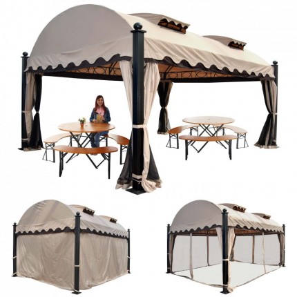 Pergola se střechou 4,5x3,5m WH5115 Dekorhome