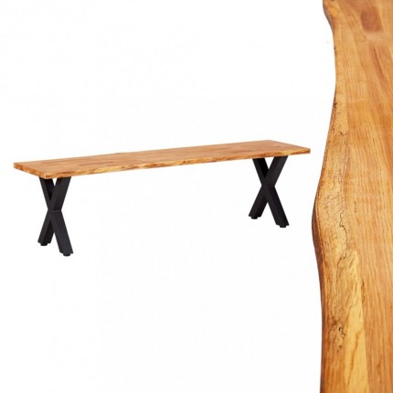 vidaXL Lavice 160 cm přírodní masivní dubové dřevo