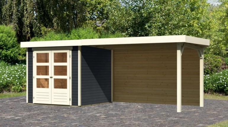 Dřevěný zahradní domek ASKOLA 2 s přístavkem 280 Dekorhome
