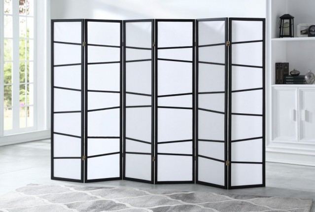 Dřevěný paravan designový SC036-6 BK Hometrade