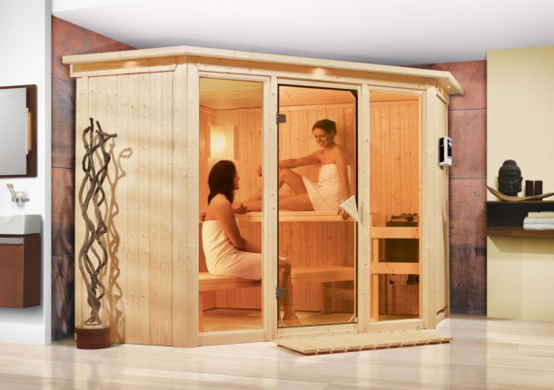 Interiérová finská sauna 245 x 245 cm Dekorhome