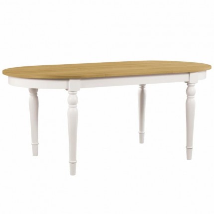 vidaXL Jídelní stůl oválný 180 x 90 x 75 cm masivní dubové dřevo