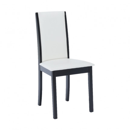 Jídelní židle VENIS NEW wenge / ekokůže bílá