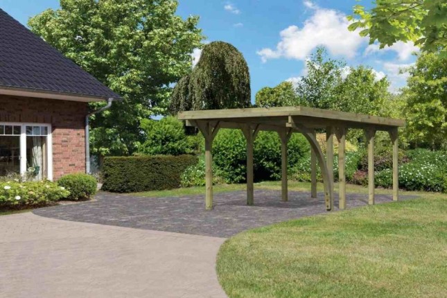 Dřevěný přístřešek / carport CLASSIC 2B Dekorhome