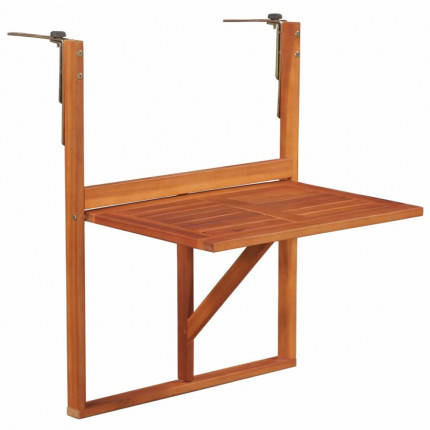 Závěsný balkonový stolek z akáciového dřeva Dekorhome