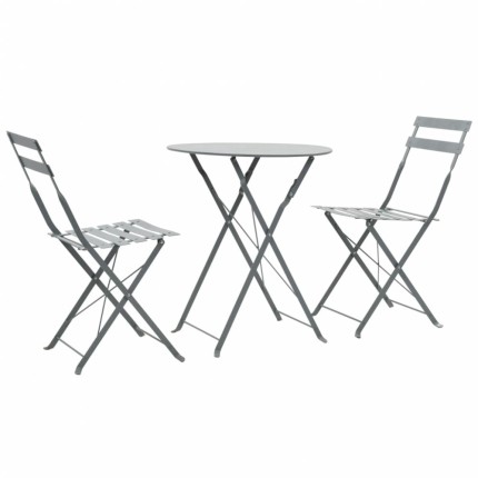 Zahradní bistro set 3 ks ocel Dekorhome