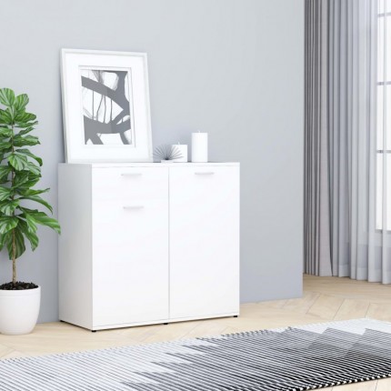 vidaXL Příborník bílý 80 x 36 x 75 cm dřevotříska