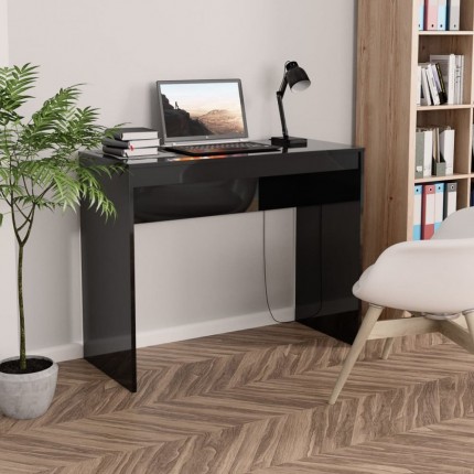 vidaXL Psací stůl černý s vysokým leskem 90 x 40 x 72 cm dřevotříska