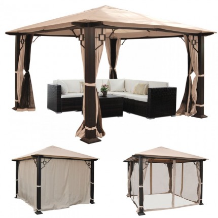 Pergola se střechou 3,5x3,5m WH5114 Dekorhome