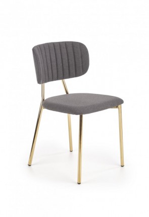 Jídelní židle K362 šedá / zlatá