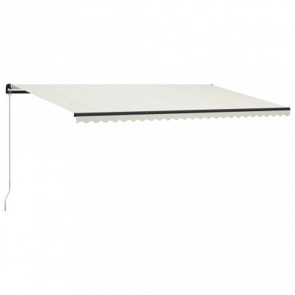 vidaXL Ručně zatahovací markýza 600 x 300 cm krémová